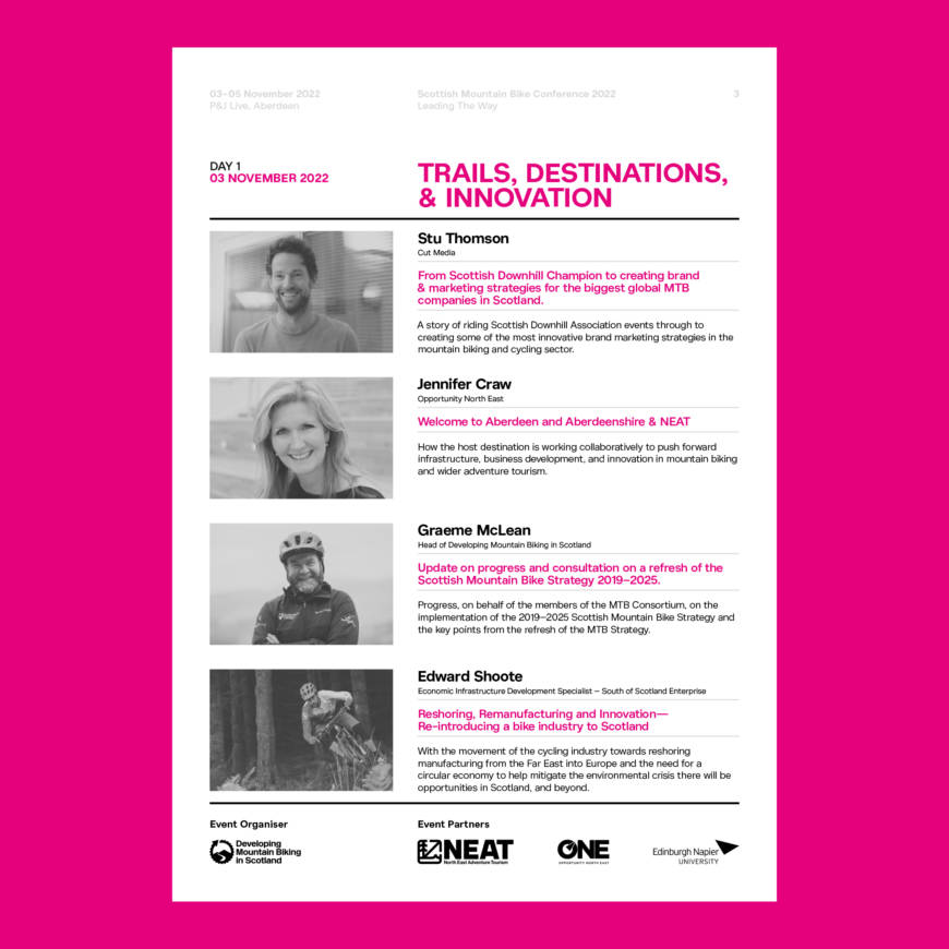 Scottish MTB Conference Programme Day 1 2