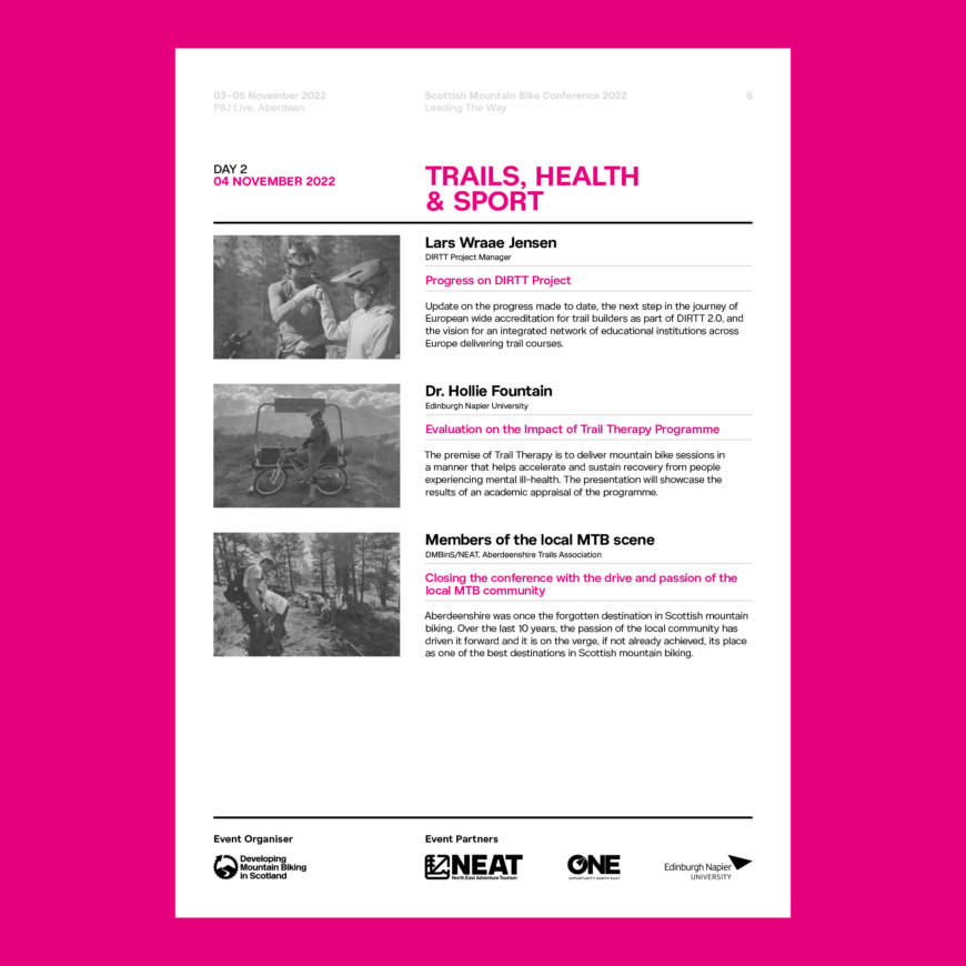 Scottish MTB Conference Programme Day 2 2